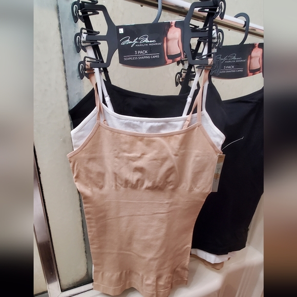 NWT MarylynMonroe 3PK Seamless Shaping Camis;T/W/B;Sz M, L & XL;$45 Each. - Picture 12 of 13